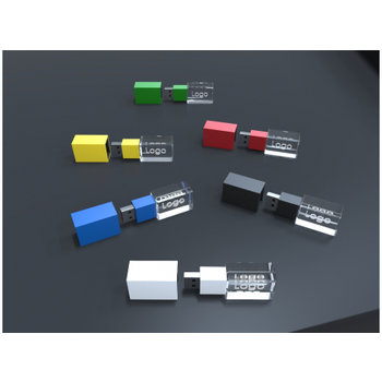 USB CRYSTAL 3D wood, (32GB) 3.0