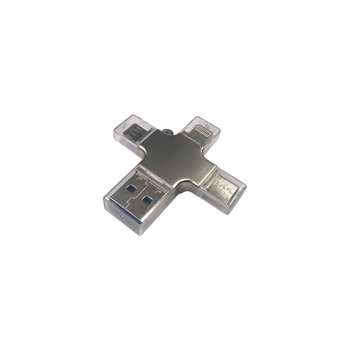 USB-Stick OTG F93 4 in 1 USB 3.0 COB   8 GB Silber