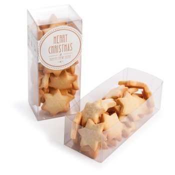 Vanille-Butterkeks Sterne in Klarsichtbox