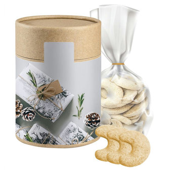 Vanillekipferl, ca. 100g, Beutel in biologisch abbaubare Eco Pappdose Maxi