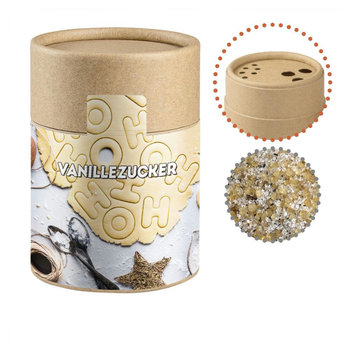 Vanillezucker, ca. 150g, Biologisch abbaubarer Eco Pappstreuer Midi