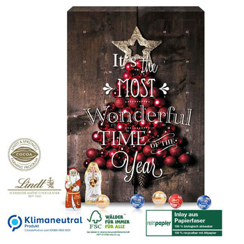Wand-Adventskalender Lindt „Gourmet Edition“ Organic