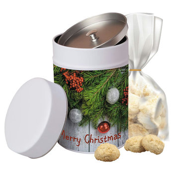 Weihnachts Kokos Kekse, ca. 100g, Beutel in Metalldose Maxi