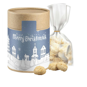 Weihnachts Kokos Kekse, ca. 100g, Beutel in biologisch abbaubare Eco Pappdose Maxi