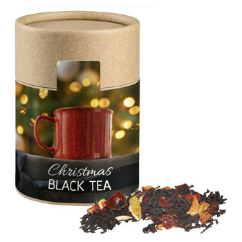 Weihnachts Schwarztee, ca. 60g, Biologisch abbaubare Eco Pappdose Midi