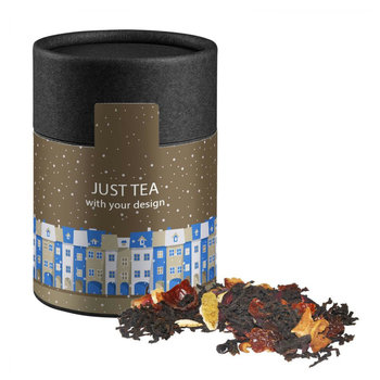 Weihnachts Schwarztee, ca. 60g, Biologisch abbaubare Eco Pappdose Midi schwarz