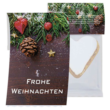 Zimt-Apfelherz, ca. 7g, Express Flowpack mit Werbereiter