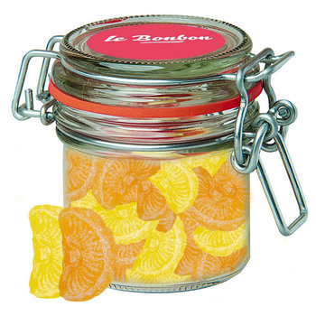 Zitrone und Orangen Bonbons, ca. 60g, Bonbonglas Mini